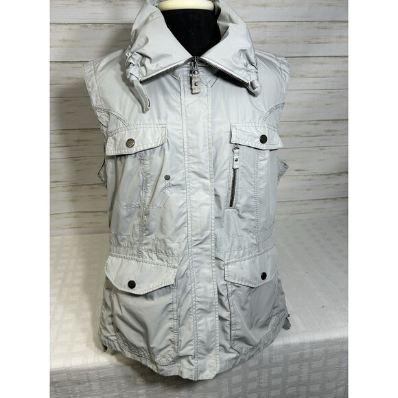 Eddie Bauer TRAVEX Trekker Vest Women's LARGE Light Gray Utility Field POCKETS - Picture 1 of 16